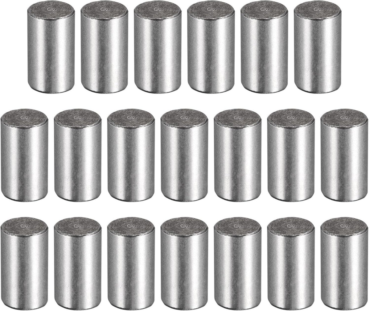 1/4-Inch x 1/2-Inch Dowel Pins, Heat Treated Alloy Steel for Extra Hardness, Bright Finish and Accurate Alignment 20pcs