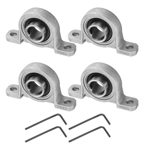 4pcs KP003 Pillow Block Bearings 17mm Bore Bearing Units Zinc Alloy Flange Mounted Bearing Housing, P6(ABEC3)