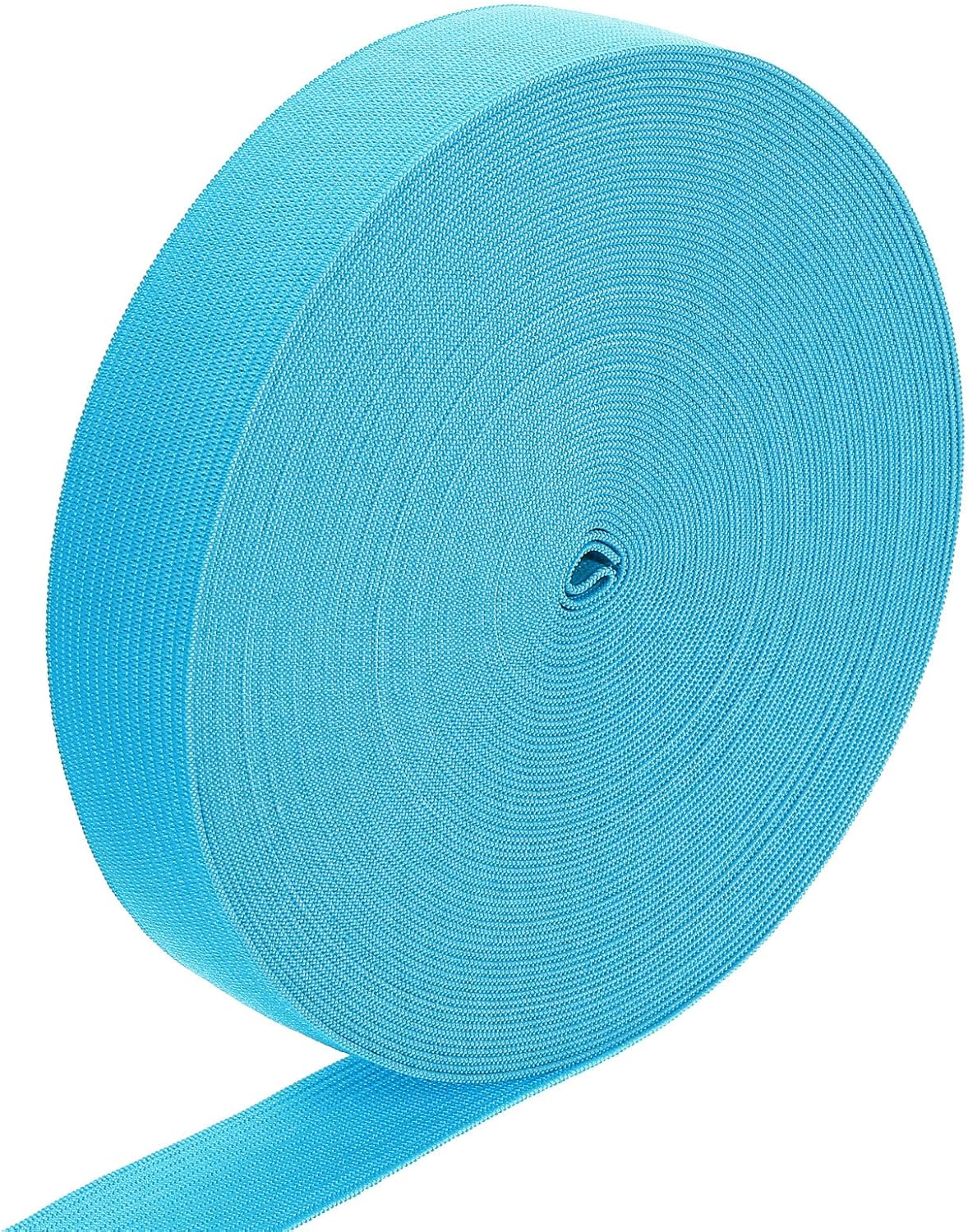 LinkMejor Elastic Band, 1" x 15 Yard Stretch Knit Elastic Bands Fabric Elastic Band for Sewing, Wigs, Waistband, Pants, Craft DIY (Sky Blue)