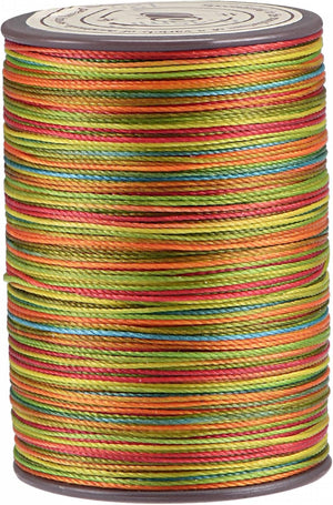 Thin Waxed Thread 175 Yards 0.45mm Dia Polyester Wax-Coated String Cord for Machine Sewing Embroidery Hand Quilting Weaving, Colorful