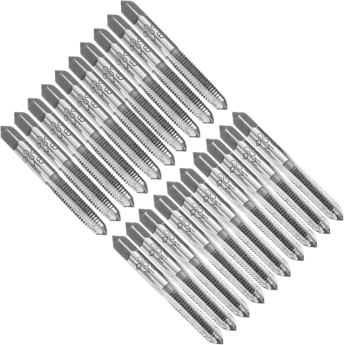 10 Set Metric Hand Taps, M6 x 1 H2 Thread Taper + Bottom Tap, 9CrSi Alloy Tool Steel Screw Threading Milling Tapping Tool Kit