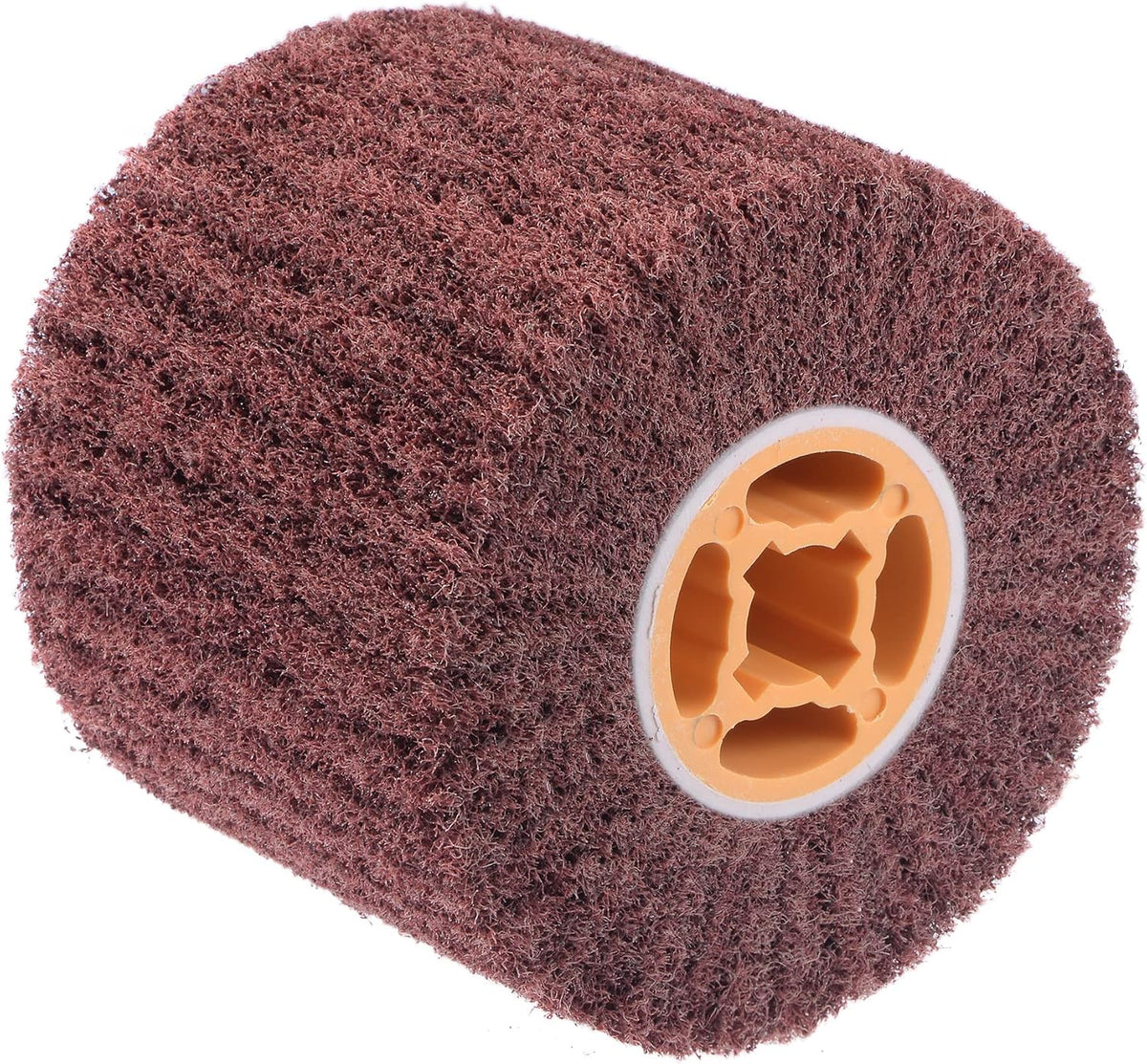 Non-Woven Polishing Burnishing Wheel 120mmx100mmx19mm Nylon Wire Drawing Abrasive Flap Wheel 80 Grit for Stainless Steel Metal