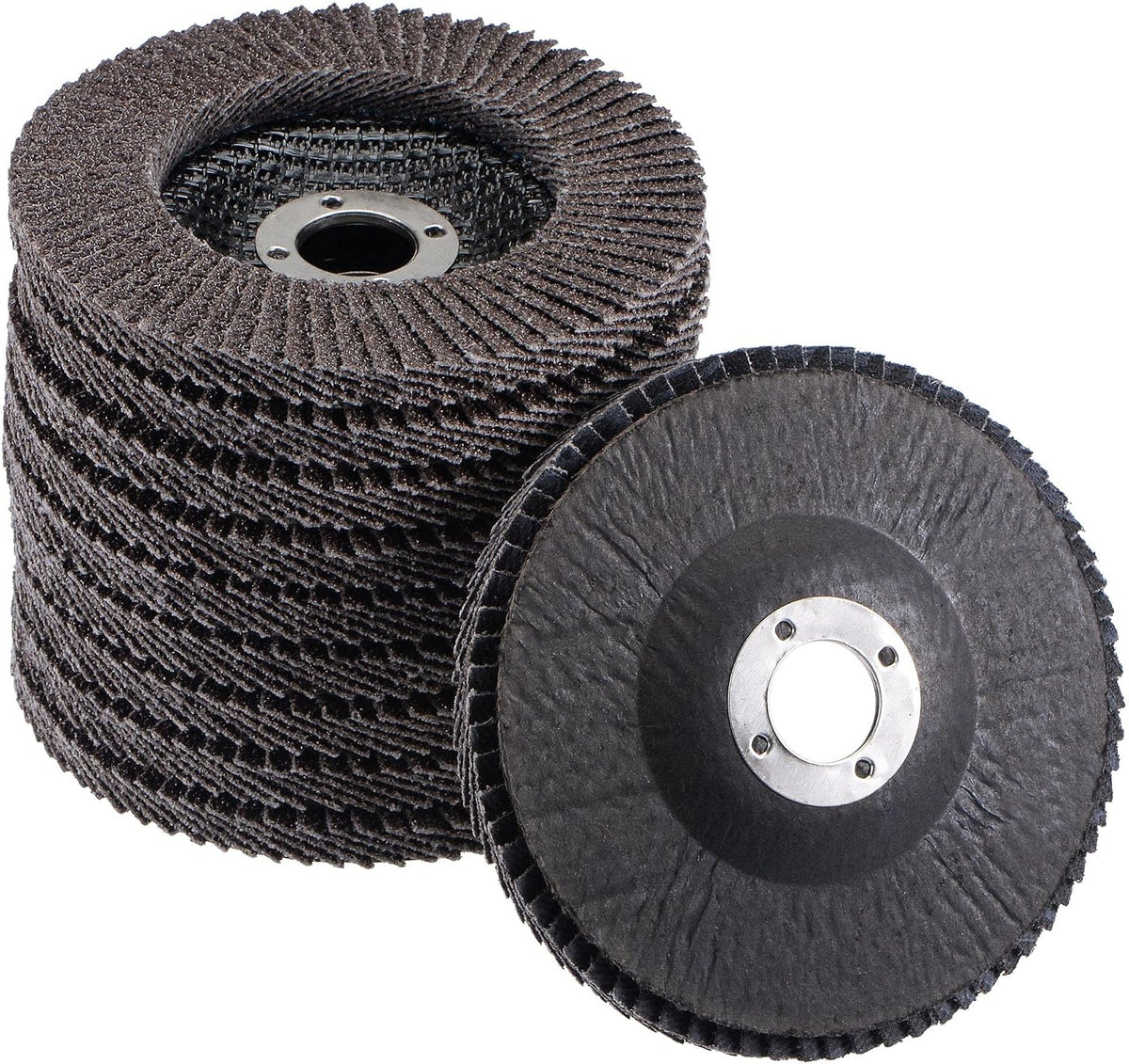 4 Inch Flap Disc 60 Grit Sanding Grinding Wheels Silicon Carbide Abrasive Fiber Mesh Cover 10pcs