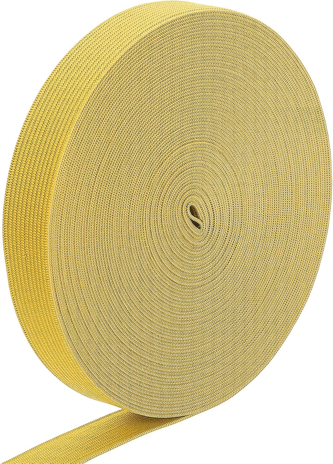 LinkMejor Elastic Band, 0.7" x 15 Yard Stretch Knit Elastic Bands Fabric Elastic Band for Sewing, Wigs, Waistband, Pants, Craft DIY (Earth Yellow)