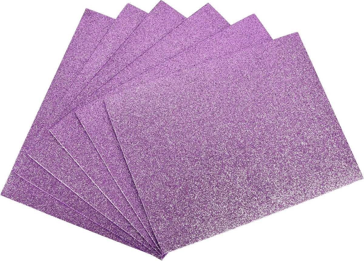 LinkMejor Dark Purple Shiny EVA Foam Sheets 11 x 8 Inch 2mm Thick for Crafts DIY Projects 6 Pcs