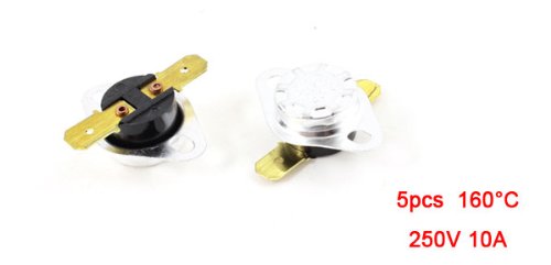 5pcs 160C 320F NC Normale Chiuso Termostato Interruttore Termico Temperatura KSD301