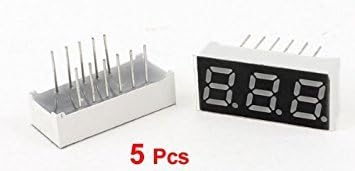 5 Stks Algemene Anode 12 Pin 3 Bit 7 Segment 0.28" Rood LED Display Digitale Buis
