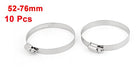 Adjustable Stainless Steel 52-76mm Gear Hose Clamp 10 Pcs