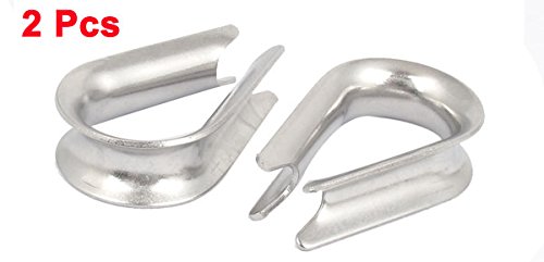 304 Metal 10mm 3/8" Trådsejl Kabelforbindelser Sølvton 2stk