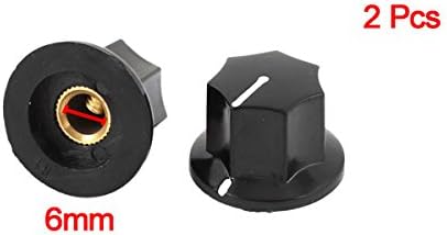2stk 6mm Indsatsdiameter Shafts Plast Potentiometer Rotationsskru Pots Sort
