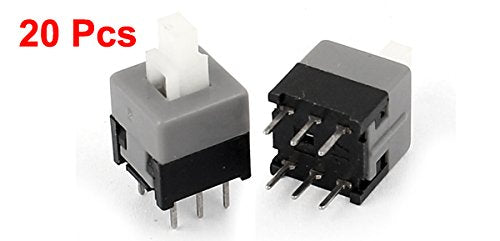 A15062200ux0782 DPDT Latching Tact Tactile Push Button Pushbutton Switch, 20 Pièce, 6 Broches