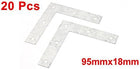 Flat Corner Braces L Shaped Metal Angle Brackets Plates 20pcs