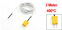 0-400 Celsius Degree K Type Thermocouple Probe Sensors 3 Meter Cable