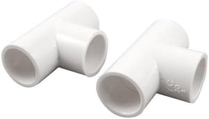 5 Pcs PVC Pipe Fitting 3 Ways Equal Tee Connectors 20mm x 20mm x 20mm Slip