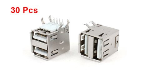 Conector de socket de femeie DIP 8-pins cu unghi drept USB Type A, 30 bucăți