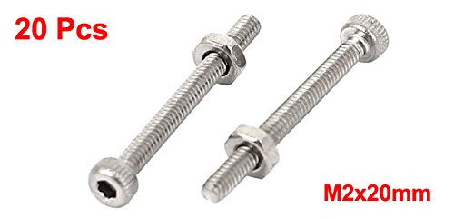 M2 x 20mm 22mm Lungo Socket a Dadi a Dadi con Cappuccio di Pressione Viti Bussoloni Nuts Set 20Pcs