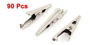 90pcs Mini Electrical Crocodile/Alligator Test Clip Clamp Jaw 10x42mm