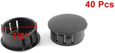 Plastikverschlusskappen für Lochplatten 7/8 Zoll 22mm Durchmesser 40 Stück Schwarz