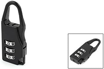 Packsack 3-Stelligen Sicherheitstastendrehkombinationszylinder Passwortkugelschloss Schwarz 55 x 20mm