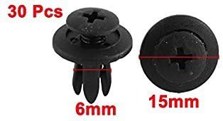 30 Stück schwarze Kunststoff-Sicherheitsklammern 6mmx12mmx15mm