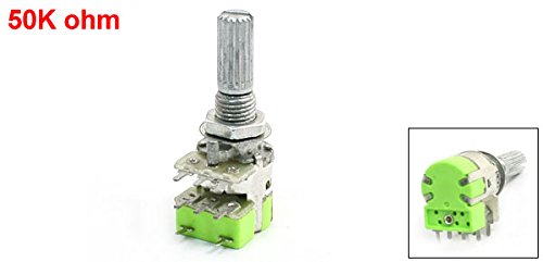 Stereo B503 50kΩ Dual Linear Taper Lautstärkeregler Potentiometer Schalter