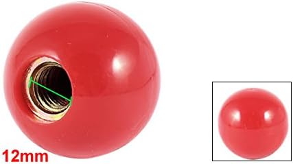 Red Plastic 40mm Dia Female Thread Door Ball Lever Knob