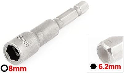 Manico a Cilindro in Metallo Grigio, Viti a Trapano a 8mm, Settore Magnetico, Molla a 6 Angoli, Lunghezza 63mm