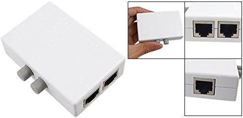 플라스틱 푸시버튼 RJ45 2포트 네트워크 스위치 하브 화이트 포 PC 그레이