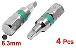 Herramientas magnéticas de hardware, de punta cuadrada de 2.3 mm. 4 unidades.