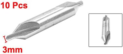 HSS 3mm Tip 60 Degree Angle Countersinks Center Drills Bit Tool 10 Pcs