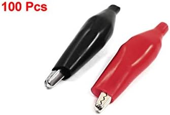 50 Pares Capas de Isolamento Vermelho e Preto de Metal Clip de Jacaré Prova de Prova
