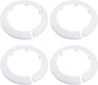 89mm Pipe Cover Decoration PP Plastic Water Pipe Escutcheon White 4pcs