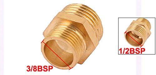 1/2 BSP x 3/8 BSP Filet Bronze Réducteur de Buse de Tôle Adaptateur de Tuyau