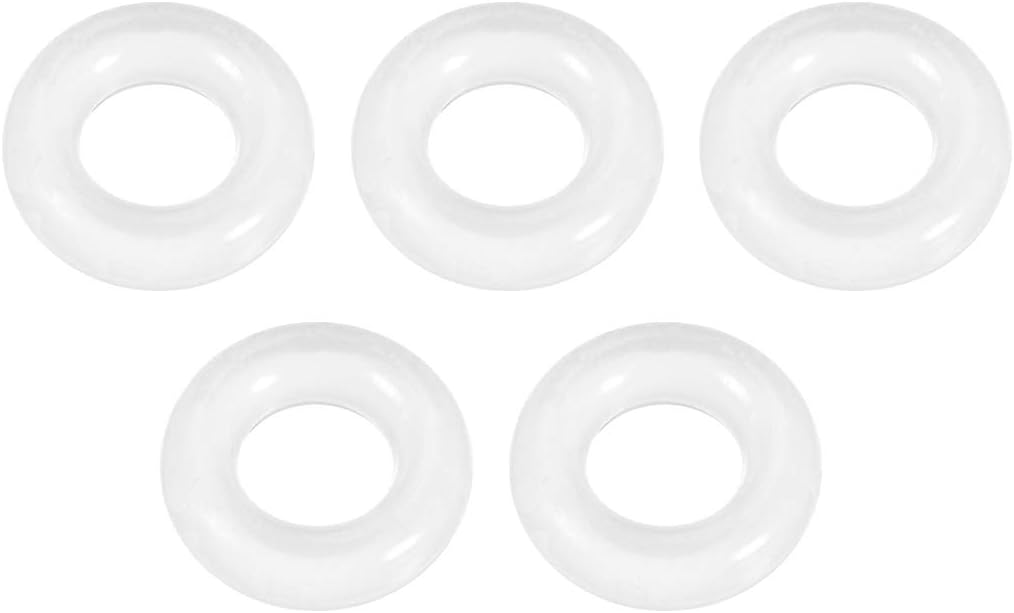 Silicone O-Ring, 8mm OD, 4mm ID, 2mm Width, VMQ Seal Rings Gasket, White, Pack of 5