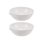 Evaporating Dish Basin High-Temperature Resist Porcelain 60ml Round Form with Spout 2pcs for Lab Supply Heating Liquid Scientific Teaching Experiments