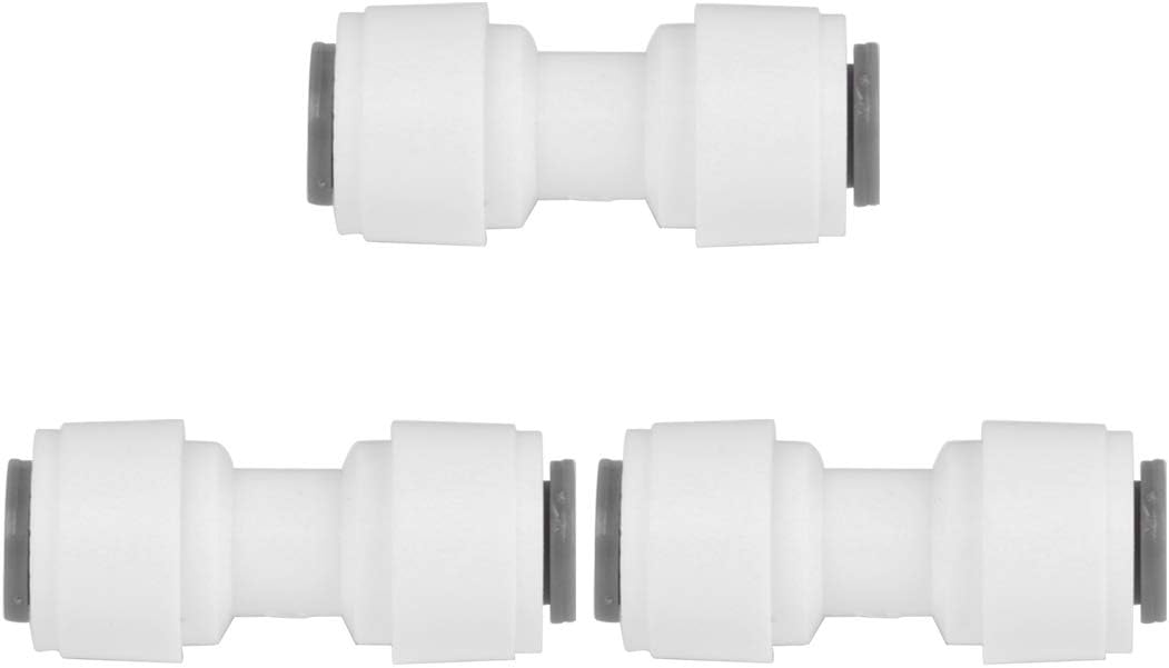 3pcs 1/4 Inch Straight Quick Connect Water Tube Fittings Water Purifiers Fittings Hose Connector Filter Tubing Hose for RO Reverse Osmosis System