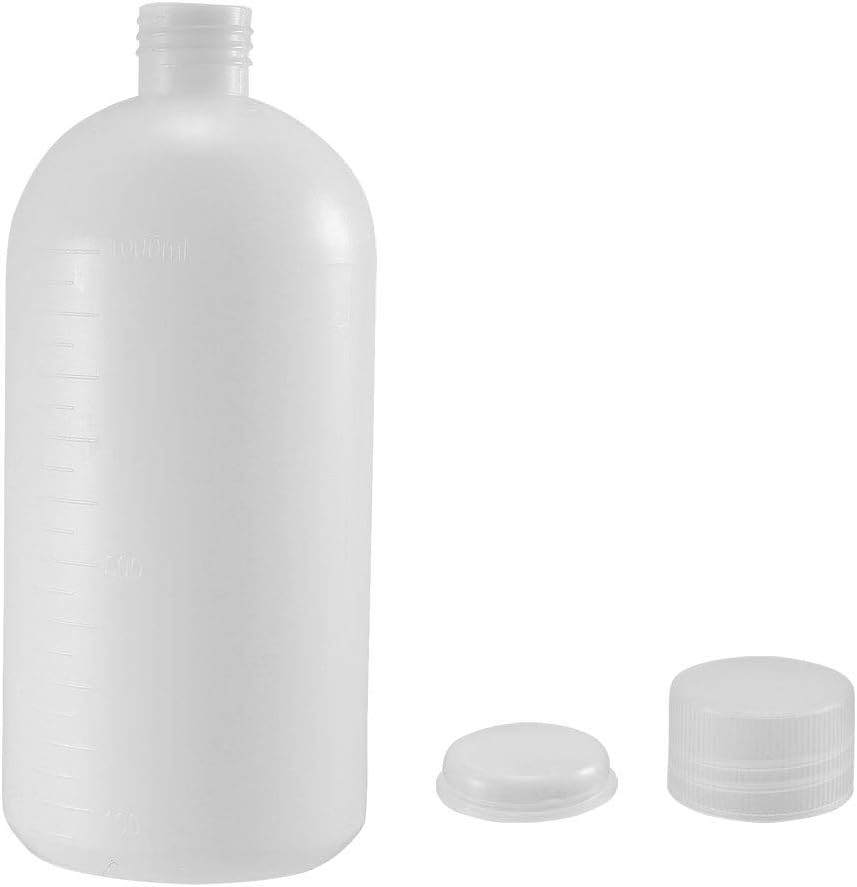Plastic Lab Chemical Reagent Bottle 1000ml/33.8oz Small Mouth Sample Sealing Liquid Storage Container