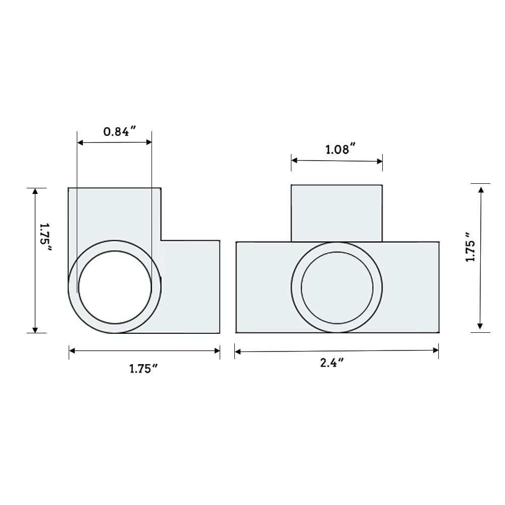 ตัวแปลงท่อ PVC ขนาด 1/2 นิ้ว 4 ทาง DSY สำหรับเชื่อมต่อแบบ SCH40 (10 ชิ้น/กล่อง)