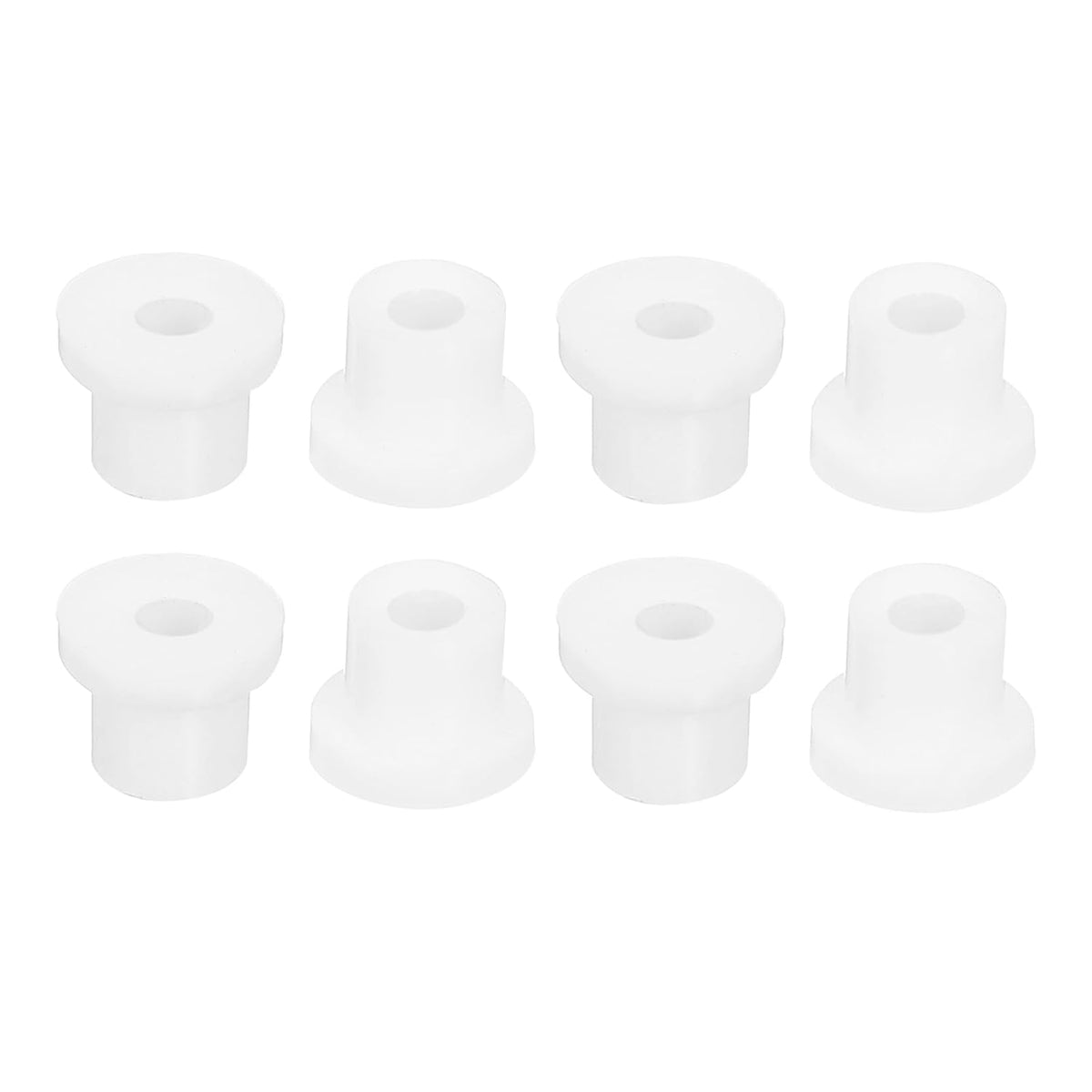 46Pcs Rubber Grommets 1/8"(3mm) Drill Hole, 1/16"(1.5mm) ID Hole Top Hat Grommet White Silicone Rubber Hole Plug Gasket for Wiring, Automotive