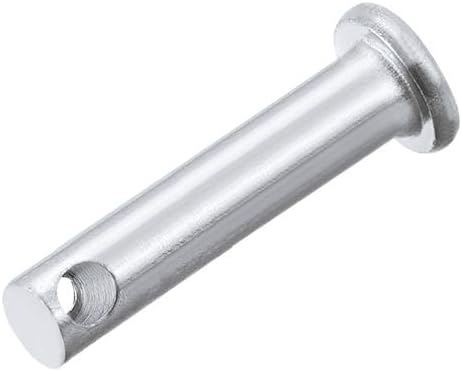 Single Hole Clevis Pins - 5mm X 25mm Flat Head Zinc-Plating Solid Steel Link Hinge Pin 20Pcs