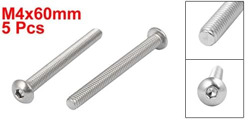 M5x60mm ボルトヘッド ステンレススチール 316 ボルト 3ピース