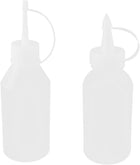 LinkMejor Plastic Pointy Nozzle Sewing Machine Oil Bottles 100ml 2pcs Clear White