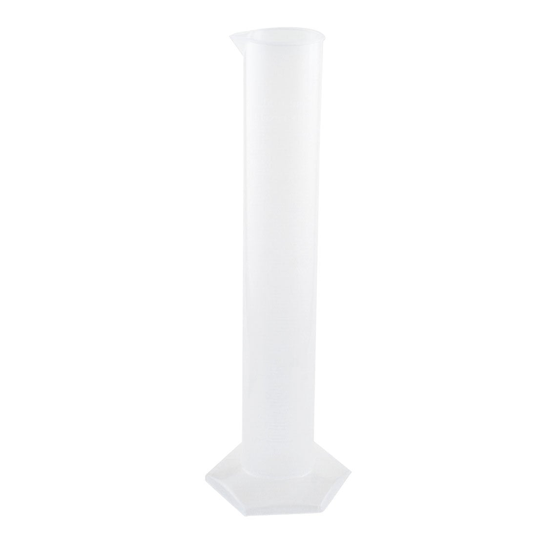 Lab Set 500mL Capacity Clear White Plastic Graduated Cylinder