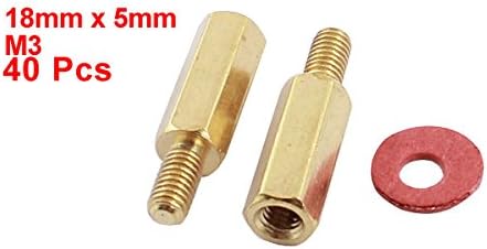 PC PCB Placa-Mãe M3 12 6mm Parafuso de Bronze Espaçador Hexagonal 40 Unid