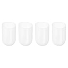 4Pcs Silicone End Caps, 42mm(1-21/32") ID 51mm(2") Height Round Rubber Elastic Screw Thread Protectors Soft Flexible Screw Bolt Covers Caps for Metal Tube Rod Bolt, Clear