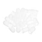 28Pcs Silicone End Caps, 8mm(5/16") ID 13mm(1/2") Height Round Rubber Elastic Screw Thread Protectors Soft Flexible Screw Bolt Covers Caps for Metal Tube Rod Bolt, Clear