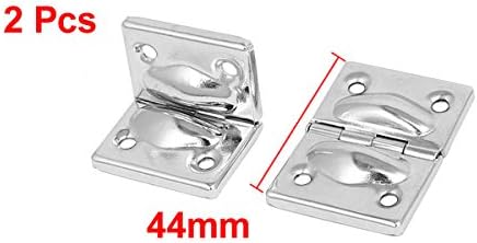 Kiti Kılıfı Metal Kilitli Kutular, Gümüş Ton, 44mmx30mm, 2 Adet
