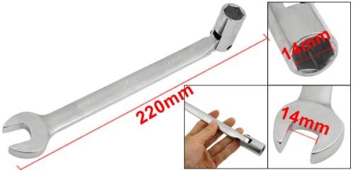 ダブルエンド 14mm 回転式六角形ソックト オープンエンド 組み合わせレンチ
