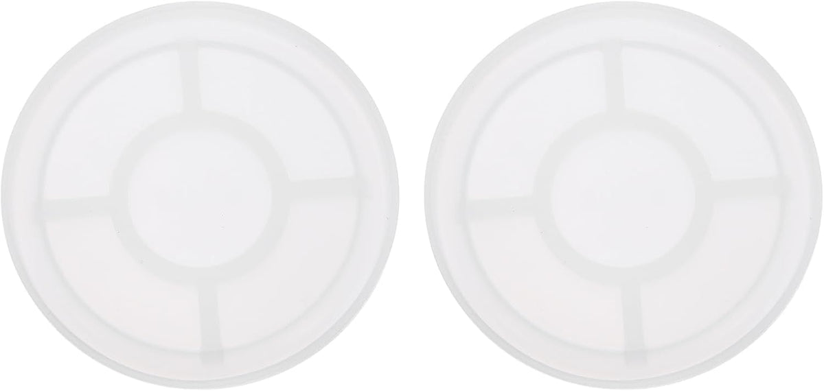 2 Pcs Round Medium Coaster Silicone Resin Mould, Tray Moulds for Resin Casting, Epoxy Resin Moulds for Coasters Trays DIY Art Cup Bowl Mats, Candle Holder, Home Decoration, White