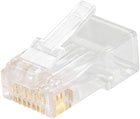 CAT6 eller CAT5e RJ45 Kuplet Ethernet Kabel Krimp Modulær Plug 8P8C Gennemsigtig 100stk